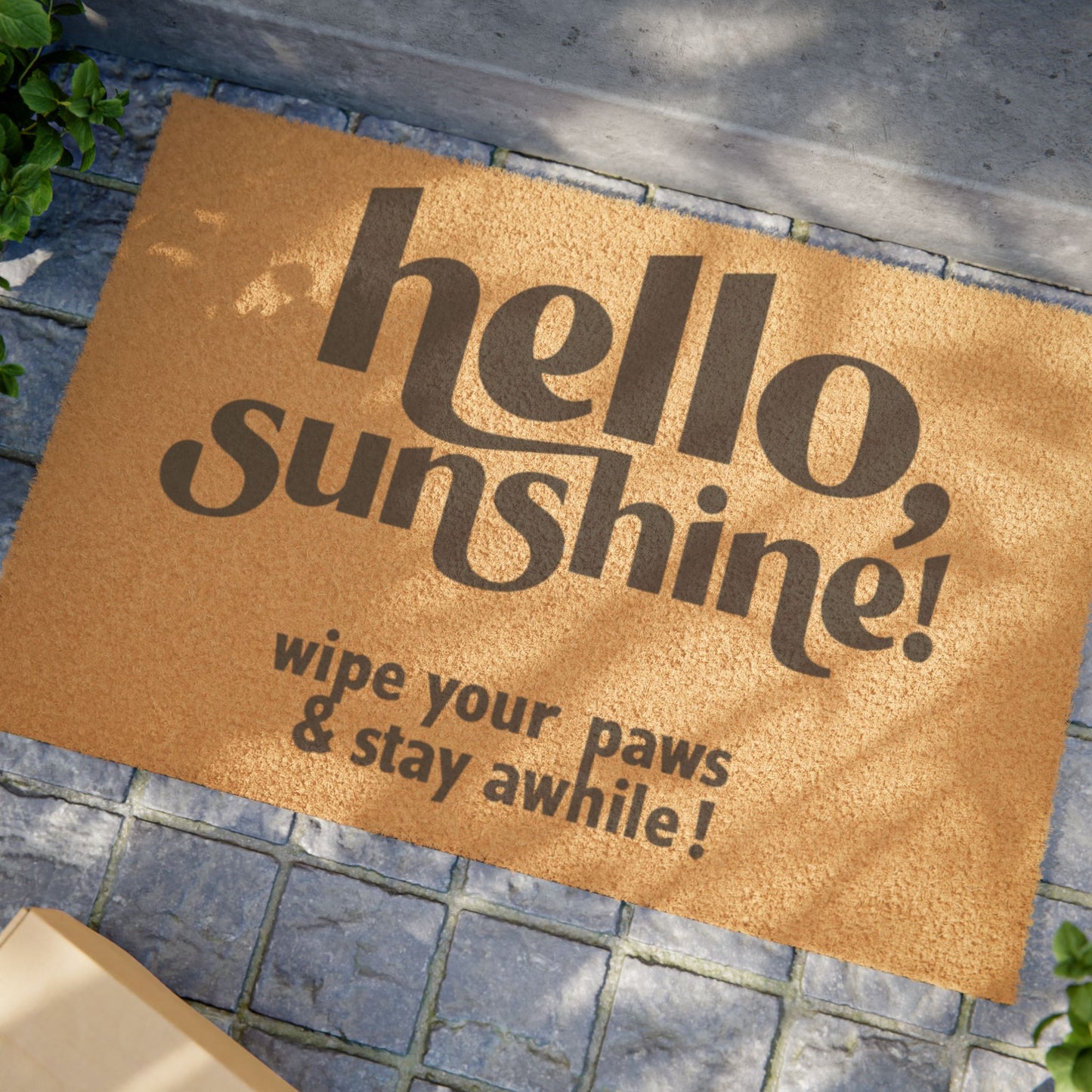 Hello, Sunshine! Wipe Your Paws & Stay Awhile! Door Mat: Because Every Entryway Deserves a Little Sunshine!
