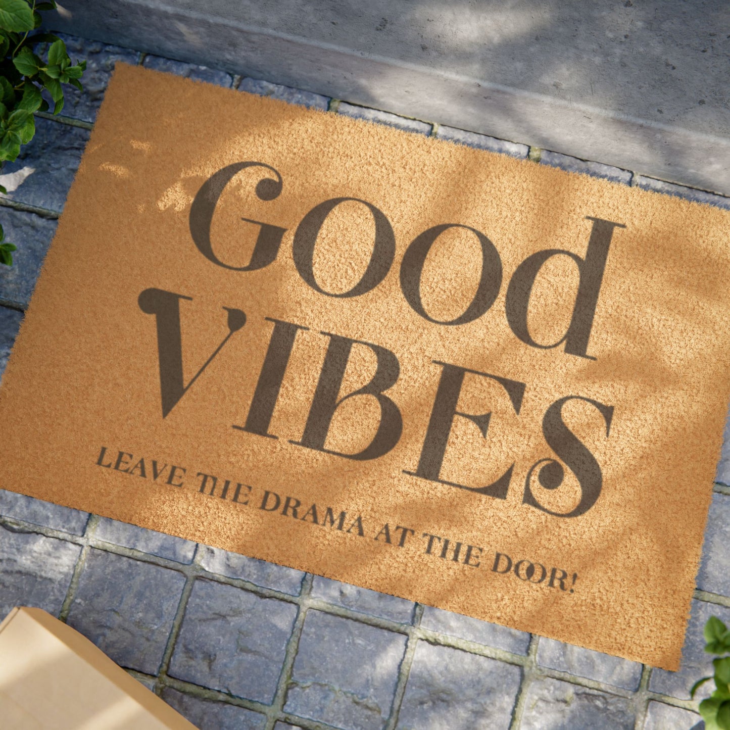 Good Vibes, Leave the Drama at the Door! Door Mat: Because Your Home Deserves Peace and Positivity!
