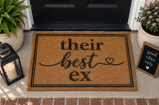 Their Best Ex Funny Coir Doormat | Bold Front Door Mat Gift