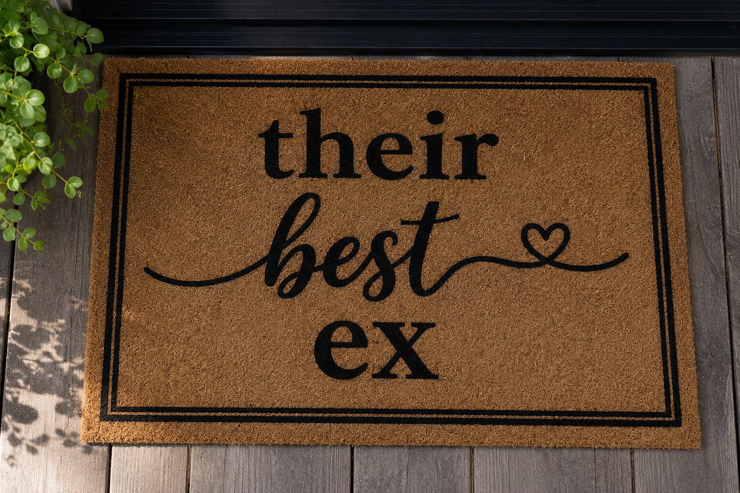 Their Best Ex Funny Coir Doormat | Bold Front Door Mat Gift