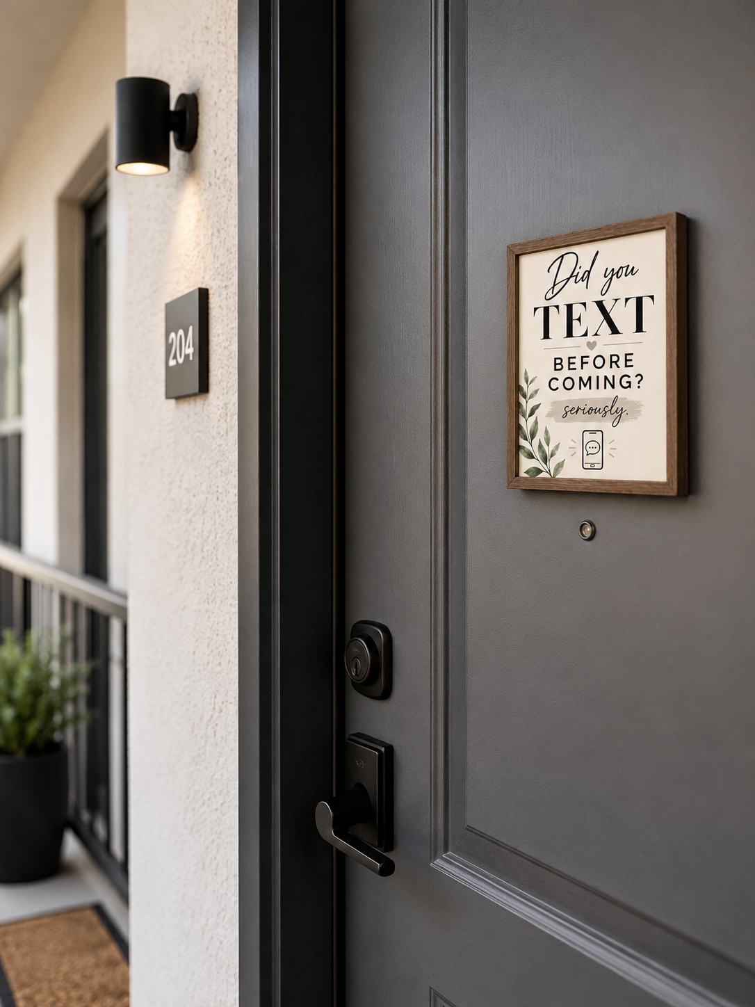 Seriously... Did You Text Before Coming? | Instant Download Wall Art