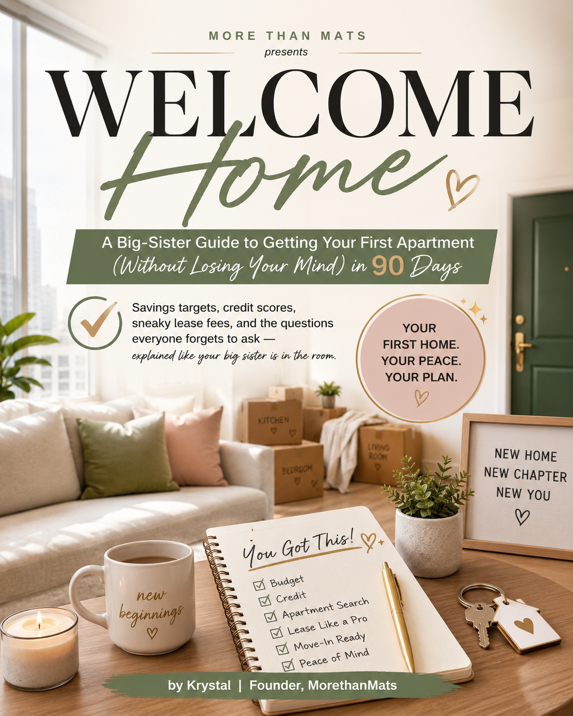 Welcome Home, A Big-Sister Guide to Getting Your First Apartment (Without Losing Your Mind) in 90 Days